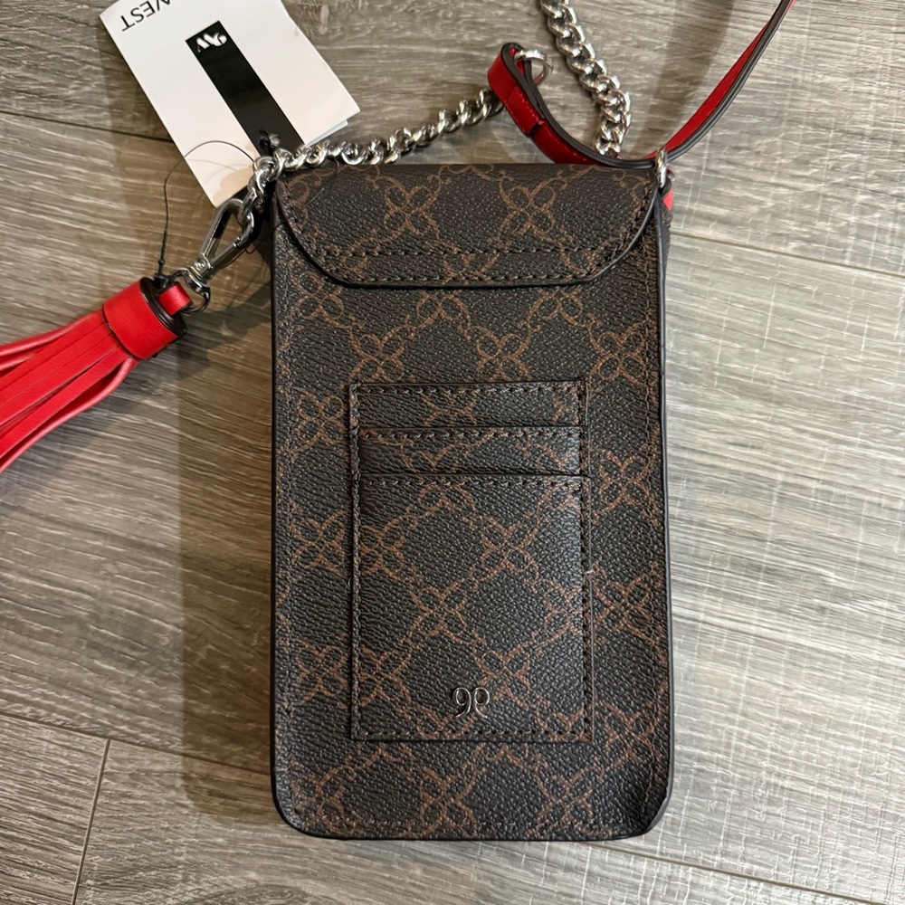 NWT Nine West Springy Mini Brown Cyber Red Crossbody Bag Purse - Picture 3 of 4